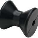SmartSavor Boat Trailer Black Molded Rubber Bow Stop Roller 4"