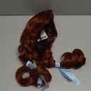 Half and Half Long Dark Brown Braided Wig Red Brown Twin Braids Wigs Synthetic Hair for Halloween Party