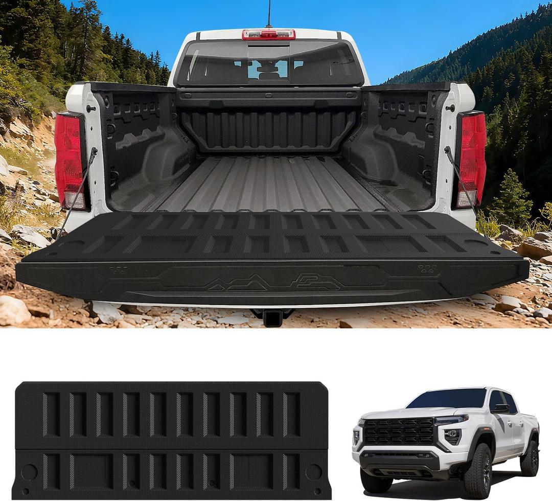 LASFIT Truck Tailgate Mat 2023-2026 for Chevrolet Chevy Colorado (Only Fit stowFlex Tailgate) & GMC Canyon (Only Fit Multistow Tailgate), All Weather TPE Tailgate Protector Liner Replacement