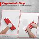 Goldblatt 16 Inch Drywall Skimming Blade, 0.3mm Stainless Steel Blade, Aluminum Body - Rigid Lightweight Drywall Knife with End Caps, Ergonomic Grip, for Mud, Repair Plaster Wall