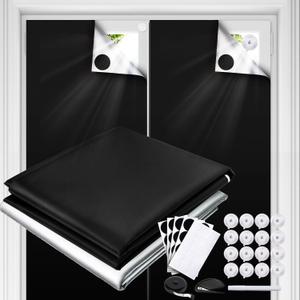 2 Pack Portable Blackout Shades, 94"x55" Travel Window Blackout Curtains for Bedroom, Cut to Size, Temporary Blinds with Suction Cups for Baby Nursery