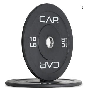 CAP 2-inch Olympic Bumper Plate Weight Set of 2, 10 Lbs, Pair
