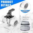 DoubleFill 3 Way Swimming Pool Diverter Valve Hose Adapter with Hose Clamps Replacement Slip Valve Filter Hose Conversion Kit with Seal Ring for 1 1/4'' or 1 1/2'' Filter Ports (White,Hose Adapter)