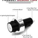 66220 Igniter Switch for Weber, GS4 Igniter Button for Weber Genesis II & Spirit II Grills (2017-Newer), as E/S-210 310 410 315 335 330 435, Grill Igniter Push Button Replacement for Weber 45010001