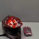 DOT Youth Dirt Bike Helmet for Boys & Girls Ages 5-14, Four Wheeler, Motocross, BMX, MX, UTV, Snowmobile, Go Kart, Racing, Skateboard, Baseball (Medium, Red Cobweb)