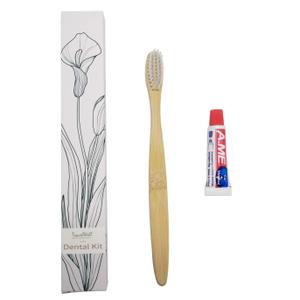 Individually Wrapped Disposable Toothbrush and Toothpaste Boxed 200 Sets per Case Flower Series