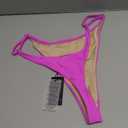 RELLECIGA Women's Adjustable High Cut Thong Bikini Bottom Size L