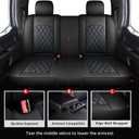MIROZO Seat Covers Full Set, Car Seat Covers Blue Faux Leather Seat Covers Automotive Seat Covers Car Seat Protector for SUV Pick-up Truck Sedan,Driver Seat Cover Universal Fit (Black and Blue)