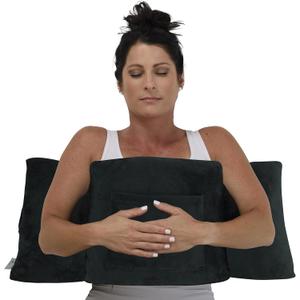 Zomaple Mastectomy Pillow - Post Surgery Pillow, Mastectomy Recovery Must Haves, Breast for After Heart Surgery, Reduction & Augmentation Patients Sleeping, Recovery Seatbelt Protection-Surgery Gift (Black Pillow Only)