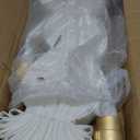 AKW Fire Hose, White, 1-1/2" ID X 100 FT, 500 PSI Burst Pressure, M x F NST Brass Connectors (100 ft.) (100 Feet)