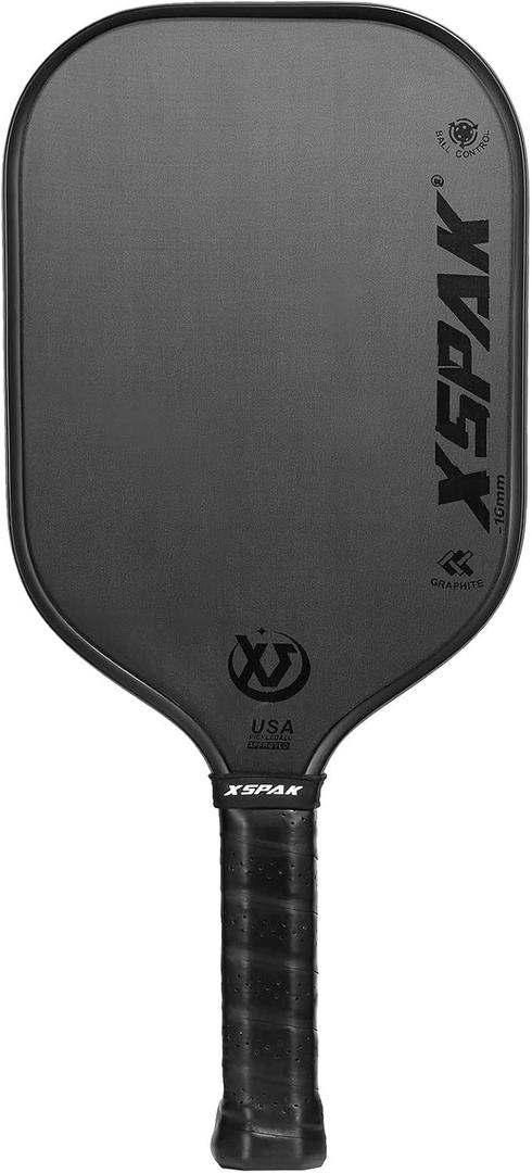 Carbon Fiber Pickleball Paddle - Tournament Edition - World Champion Surface Technology Options Pickleball Racket - USAPA Polypropylene Honeycomb Paddle with Cushion Comfort Grip