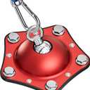 Dog Tie Out Stake for Outside Camping, 360Swivel Dog Run -No Tangle,Heavy Dog Stakes for Outside,Dog Runner Can Hold Up to 150 LBS Dogs,Suitable for Any Dog Tie Out Cable or Yard Leash (Red)