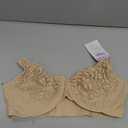 Olga Women's Sheer Leaves Minimizer Bra (Beige), Size 38D