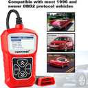 KONNWEI KW310 OBD2 Scanner Full OBDII Functions 10 Modes Automotive Engine Fault Code Reader Scan Tool for All 1996 and Newer Cars (Red)