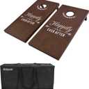GoSports Wedding Cornhole Set | Regulation 4 ft x 2 ft Size Solid Stained Wood with Carrying Case (Choose Your Colors) - Match The Wedding Theme!