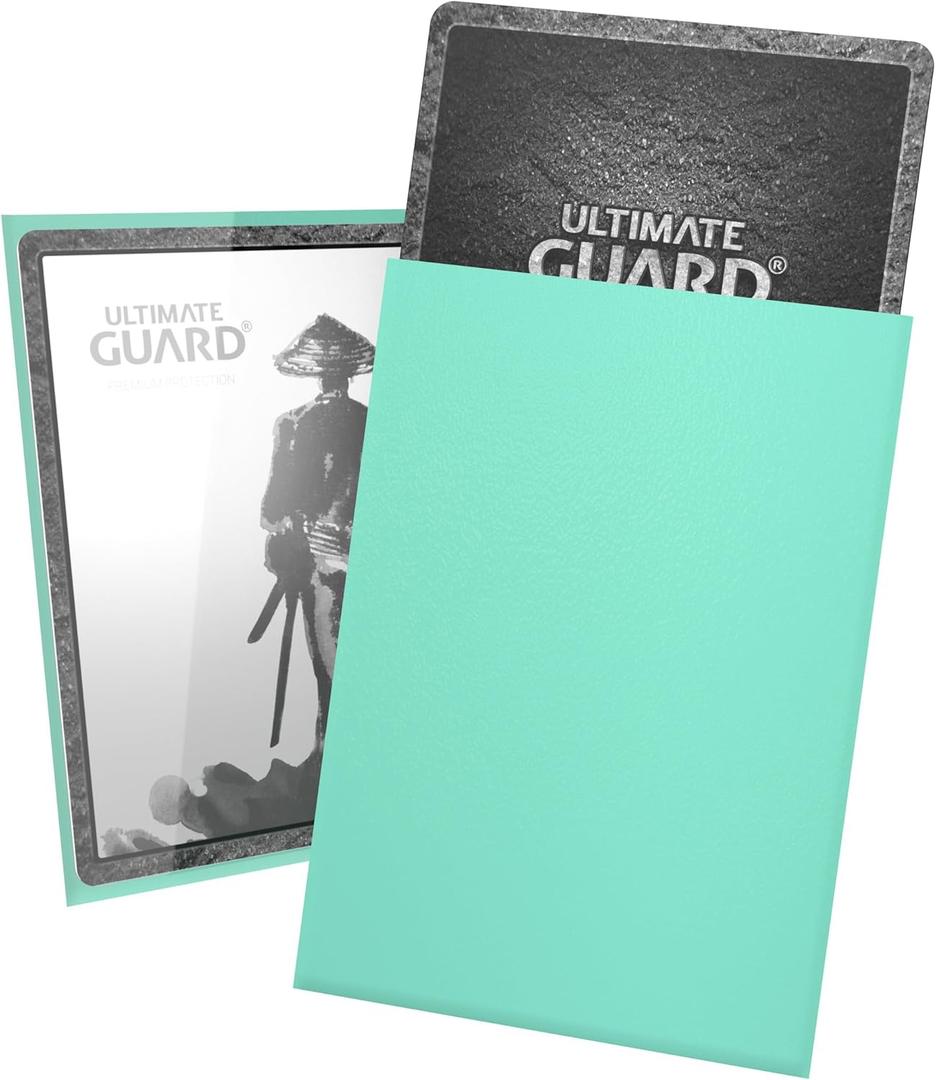 Ultimate Guard Katana Card Sleeves: 60 Japanese Size TCG Sleeves, 62 x 89mm, Turquoise Back, Tournament Sleeves, No PVC & Acid-Free, High Clarity