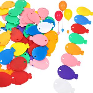 80 Pcs Plastic Balloon Weights, Reusable Colorful Balloons Pendants, Wedding Birthday Party Balloons Accessories for Helium Balloon Decoration