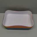 5PCS Small Litter Box, Plastic Kitten Litter Box, 13.9 x 9.8 x 3 Inch Open Litter Box for Small Pet, Easy to Clean (5 Color)