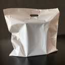 Retail Plastic Merchandise Bags, Die Cut Handles, Strong, Tear Resistent, Packs 100 (100, White, 20x20)