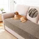 Turquoize Dog Couch Cover Non Slip Chenille Sofa Cover for Dogs Thick Soft Pet Couch Covers for Sofa Washable Couch Cushion Covers for Pets Fuzzy Sofa Furniture Protector (35" x 74", Sand)