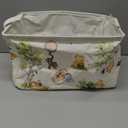 Sweet Baby Co. Classic Winnie Pooh Storage Nursery Basket With Hard Bottom Large Square Canvas Cotton Laundry Hamper Bin Waterproof Foldable Bathroom and Bedroom Stuff Clothes Toys Baby Vintage Decor