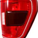 ELH Halogen Tail Light Assembly Fit For 2021-2023 Ford F150 XLT 2021 2022 2023 Ford F-150 Rear Brake Lamp Passenger Side (w/Blind Spots w/Halogen Bulb-R)
