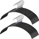 Tosnail 20 Pack Black Super Grippy Slip-Reducing Contour Shirt Hangers, Sweater Hangers, Dimple & Crease Free Hanger Solution - Black