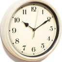 AYRELY Decorative Vintage Wall Clock - 11Inch Silent Non-Ticking Clocks Battery Operated - Classic Decor for Living Room, Farmhouse, Kitchen, Bedroom, Bathroom (White)