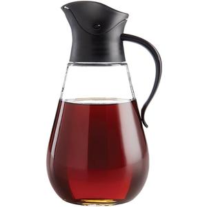 Mrs. Anderson's Baking Store'N Pour Syrup Dispenser, BPA Free, 18.5-Ounce Capacity (Glass with Black Lid)