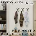 Cast Iron Rooster Wall Hook - 1 Pack Heavy Duty Decorative Hook, Solid Cast Iron Coat Hook with Mounting Screws, for Entryway Kitchen Bedroom