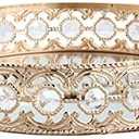 Round Gold Mirror Coffee Table Tray - Decorative Organizer for Perfume, Makeup, Vanity, Dresser Tops (11.8 in)