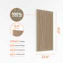 Tao.space Acoustic 6 Pack Soundproof wall Shape Cutting Panels, 47.2 x 23.6 x 0.4 Self-Adhesive Noise Reduction Wall Panels for Office, Home Theater, Recording Studio,Camel