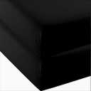 4U'LIFE 2-Pack Fitted Sheets,Prime 1800 Series, Ultra Soft & Comfortable, Double Brushed Microfiber, (Black, 2-Pack Twin)
