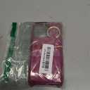 for iPhone 16 Pro Case with Card Holder and Strap for Women,Crossbody Lanyard, Make Up Mirror,Ring Stand,Snap Clasp,Cute Phone Wallet Cases 6.3 inch - Rose red