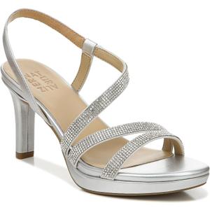 Naturalizer Womens Brenta Heeled Sandal (7, Silver)