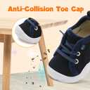 FEETCITY Toddler Boys Shoes Toddler Barefoot Shoes Kids Sneakers Tennis Shoe Slip On Baby Walking Shoe (Darkblue)