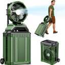 Portable Misting Fan for Outside, 30000mAh Rechargeable Outdoor Cooling Fan with Dual High-Pressure Mist, 8-Blade Airflow, 4 Speeds, 8-Gallon Tank, 90 Oscillation, for Patio, Camping, Sports, Jobsite 