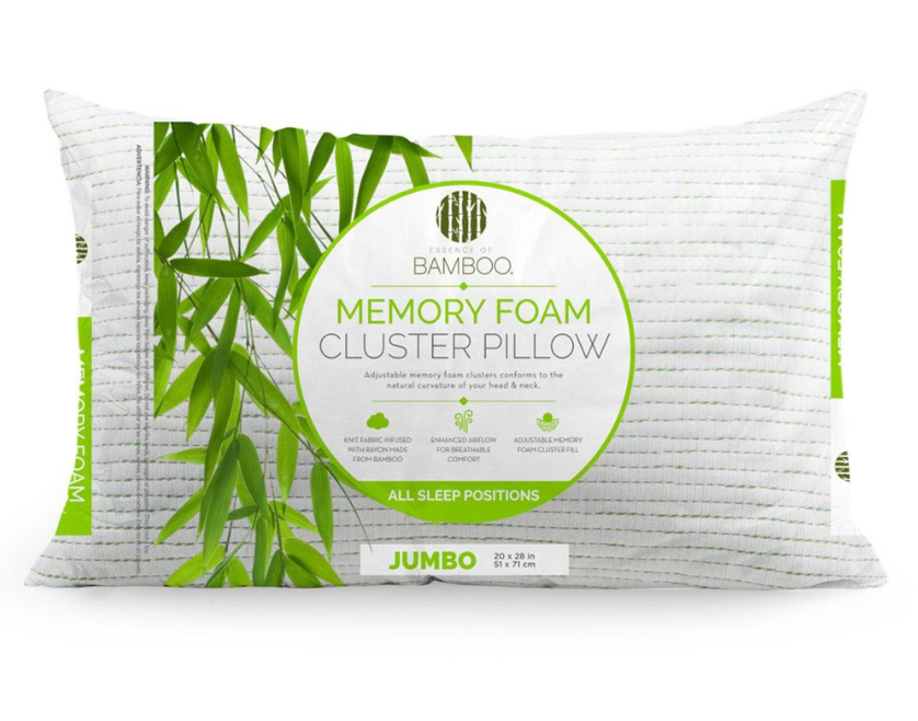 Essence of Bamboo Luxurious Memory Foam Bed Pillow King 20"x36"