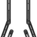 TNP Soundbar Mount Bracket Under TV or Above - Universal Sound Bar TV Mounting Kit with Adjustable Swivel & Detachable Extension Plates Compatible with LG, Vizio, Bose, Samsung & More, Up to 33 Lbs