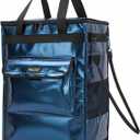 BALEINE Reusable Grocery Bag on Wheels, Foldable Rolling Tote Bag Double-Layer PP, 360° Swivel Wheels, Multiple Carrying Options, Large Capacity, Multi-Pockets, Foldable Storage, Size: Large