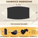 ANYOO Cotton Hammock Portable Camping Hammocks for Hanging Sturdy Garden Comfortable Fabric Hammock with Tree Straps Up to 660lbs with Travel Bag for Camping Outdoor/Indoor Patio Backyard