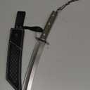 GTK48 Fixed Blade Knife AUS-10 Stainless Steel Blade Full Tang Nylon Fiberglass Handle Samurai Style Fix Knifes for Camping Hunting Collection(Green)