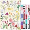 4 x VinTS 2026 Planner,11.6x8.6in Large Weekly Monthly Dated Planner,Jan-Dec.2026 Flower Hardcover Planner Agenda Organizers with stickers, bookmarks, pocket for Women