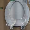 KOHLER 4636-RL-0 Cachet ReadyLatch Elongated Slow Close Toilet Seat, Soft Close Toilet Seat Quiet Lid, Contoured Grip-Tight Bumpers Installation Hardware, Apartment Essentials, White