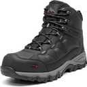 NORTIV 8 Waterproof Steel Toe Boots for Men Slip Resistant Safety Industrial Boots Paladin-Steel (12, Black-leather)