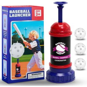 Baseball Training Tee Ball Popper,Pop Up Baseball Trainer,Hitting Tee for Perfect Swings,Batting Machine for Practicing Hitting Without a Pitcher