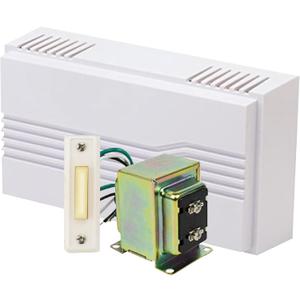 Newhouse Hardware Hardwired Chime Kit with 16-Volt/30VA Transformer and Surface-Mount White Button