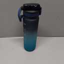 Water Bottle with Straw, 32oz Motivational Water Bottles with Time Marker to Drink, Tritan BPA Free, 1L Sports Water Bottle with Carry Strap LeakProof for Women Gym Fitness Outdoor (1 Pack)