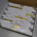 Art3d 10-Sheet Peel and Stick Backsplash Tile for Kitchen Bathroom Fireplace Laundry Room in White Slate with Gold Studded