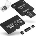 128GB 2-Pack MicroSDXC Cards A1 U3 V30 SD Adapter USB Reader High Endurance TF Card Dash Cam Security Camera 4K